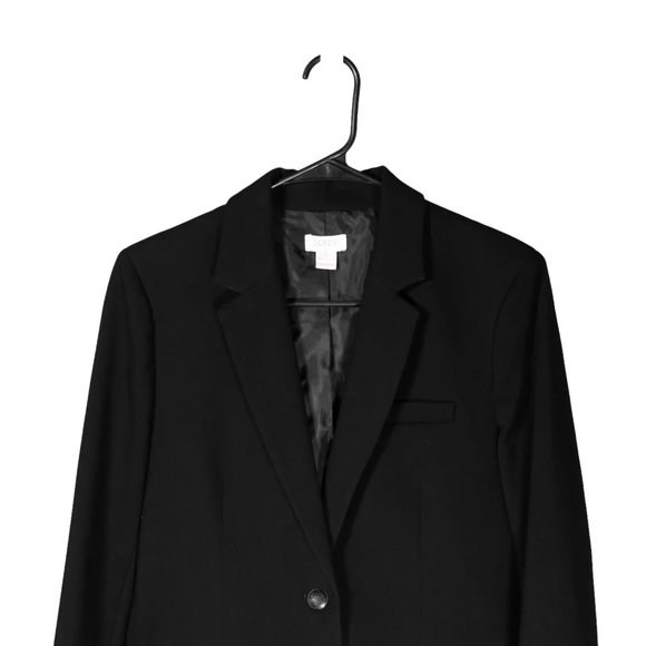 J. Crew Women's Blazer Black Stretch Lined Career Work Preppy Suit Jacket Size 8 - Picture 5 of 9